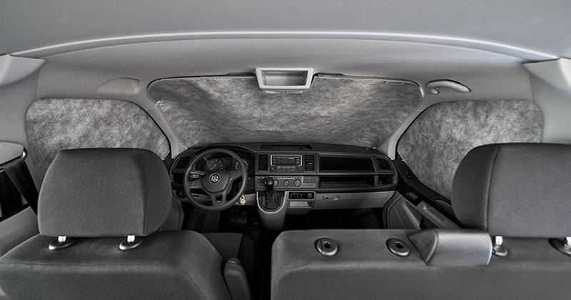 Inside insulation mat TRAVEL Innenisoliermatte TRAVEL für VW T5/T6 und Fiat Ducato PKW-Versionen | HINDERMANN